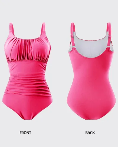 Vista 5 de TcIFE Traje de baño de una pieza para mujer con control de abdomen y cuello cuadrado