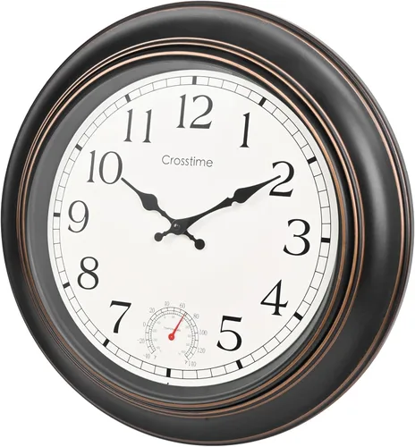 Vista 13 de Crosstime - Reloj de pared retro de 12 pulgadas para interiores y 12" azul