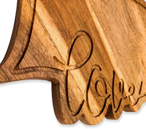 Vista 4 de Affinity Decor Tabla de madera de acacia para el día de San Valentín, para cortar queso, charcutería, plato de queso para servir plato de queso