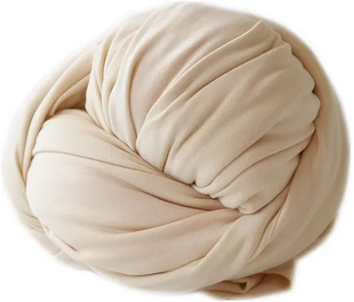 Vista 3 de Coberllus Manta elástica sin arrugas para bebés recién nacidos, para sesión de fotografía (beige)