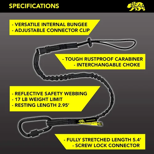 Vista 3 de BearTOOLS Cordón de seguridad intercambiable para herramienta de cambio rápido, 3 en 1, protección contra caídas de seguridad, bloqueo de tornillo