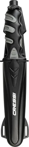 Vista 6 de Cressi Cuchillo grande grande con funda – Revestimiento negro templado AISI 420 Hoja de acero inoxidable japonés – Gigante: Diseñado en Italia