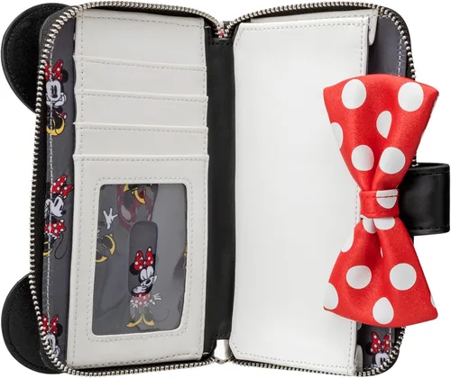 Vista 4 de Loungefly Cartera Disney cartera con orejas de lazo de Minnie Mouse, exclusiva de Tienda