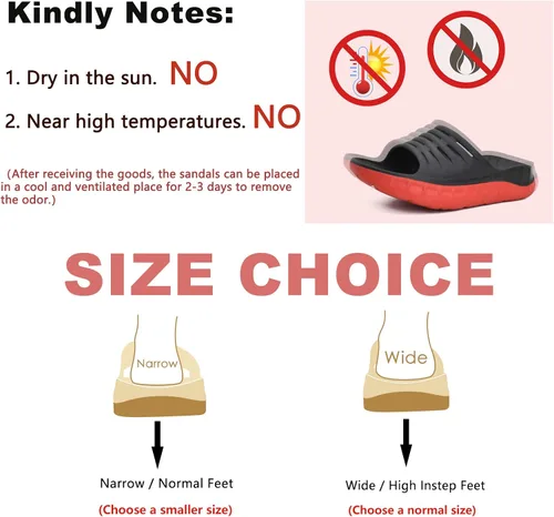 Vista 6 de KuaiLu Sandalias de recuperación para hombre con cómoda fascitis plantar, sandalias deportivas ortopédicas con puntera abierta, cojín grueso que