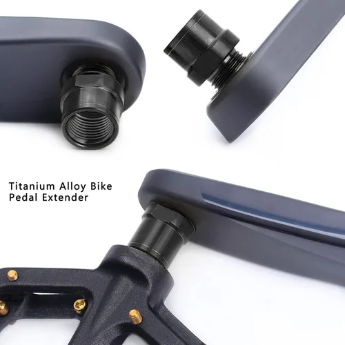Vista 6 de Extensor de pedal, pedal de aleación de 0.630 in/0.6 pulgadas, eje de extensión universal para bicicletas de montaña, bicicletas de carretera BMX
