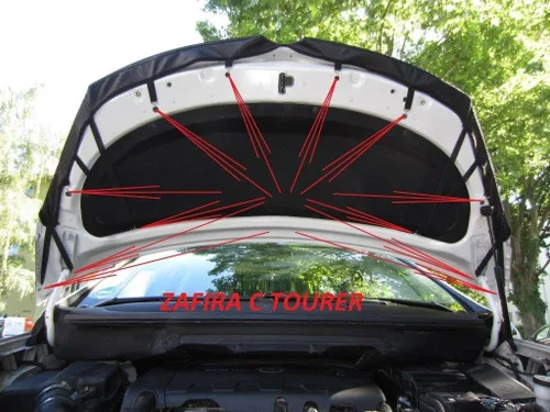 Vista 3 de Sujetador con capucha y parte delantera para la nariz, compatible con Vauxhall Opel Zafira C Tourer 2011-2019 STONEGUARD Protector Tuning