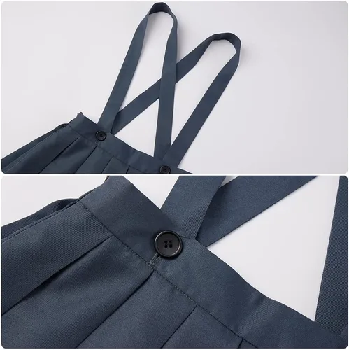Vista 8 de Disfraz de Matilda de Roald Dahl, la musical, gris, para cosplay, uniforme escolar, traje de fiesta de Halloween