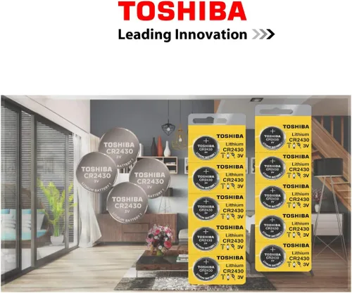 Vista 2 de Toshiba Batería CR2430 3V Litio Moneda Celda (4 Baterías)