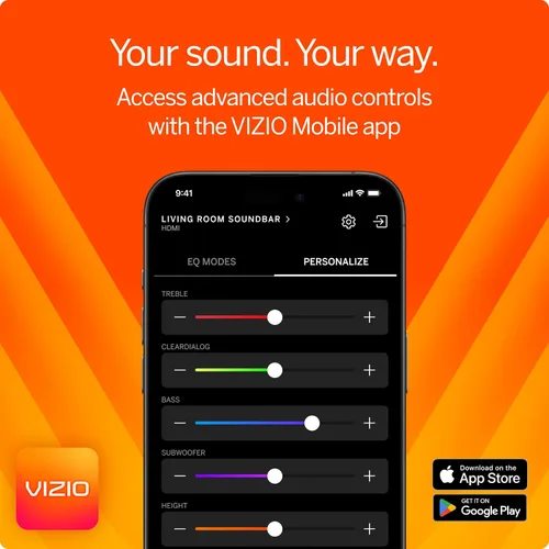 Vista 6 de Vizio SV210M-0808B-RB 2.1 Dolby Atmos DTS SoundBar - Certificado Reacondicionado