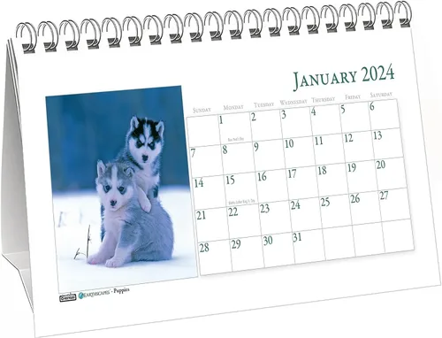 Vista 3 de House of Doolittle Calendario mensual de tienda de campaña de escritorio 2024, Bar Harbor, 7 x 4.25 pulgadas, enero a diciembre (HOD3679-24)