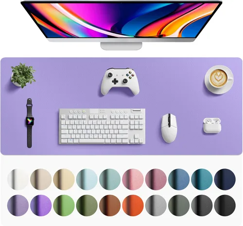 Vista 183 de Aothia - Protector de escritorio de cuero sintético grande, base antideslizante para mouse y superficie para escribir, impermeable, fácil de Agua
