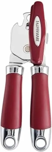 Vista 5 de Farberware Pro2 - Abrelatas manual con abridor de botellas integrado, mango ergonómico, cuchillas afiladas y duraderas, perilla de giro fácil, cielo