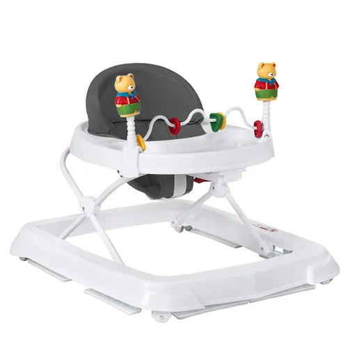 Vista 11 de HONEY JOY Andador de bebé, juguete plegable para empujar sentado y caminar detrás con ruedas, piano interactivo y pedantes, altura y velocidad Azul