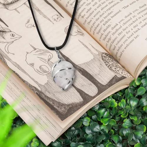 Vista 9 de PYOR Collar con colgante curativo de Reiki de cristal, gemas de buena suerte, prosperidad, riqueza, piedras preciosas naturales, collares de buena