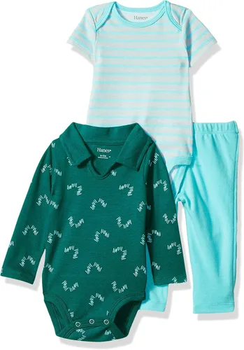 Vista 4 de Hanes Ultimate Baby - Conjunto de pantalones con cremallera y manga corta y larga púrpura Fun