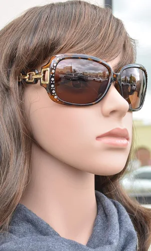 Vista 2 de PZ - Gafas de sol polarizadas para mujer con diamantes de imitación