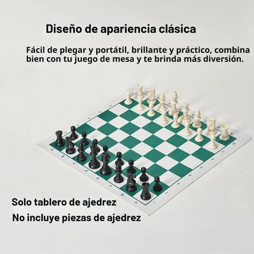 Vista 6 de Tablero de ajedrez enrollable para torneos, tapete de ajedrez para torneos de vinilo enrollable, tablero de ajedrez internacional portátil, tapete