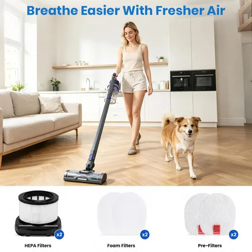 Vista 7 de IZ361H Filtro Patr, repuesto para Shark Rocket Pet Pro IZ162H, IZ361H, IZ362H, IZ363HT, IZ440H, IZ441H, IZ462H, aspiradora vertical inalámbrica