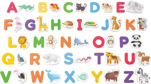 Vista 8 de Crayola ABC - Juego de imanes a juego – Animal Party, 52 imanes de espuma de calidad colorida que incluyen 26 imágenes y 26 imanes del alfabeto