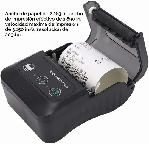 Vista 4 de Impresora térmica portátil de recibos de 2.283 in