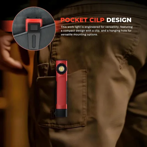 Vista 7 de Anhay Linternas recargables de 1500 lúmenes EDC linterna plana con 8 modos, linternas de bolsillo impermeables, linternas pequeñas magnéticas