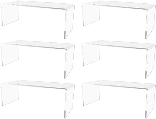 Vista 39 de Marketing Holders Plataforma elevadora de acrílico transparente Pantalla cuadrada de 3 pulgadas de ancho de 3 lados Encimería Escaparate