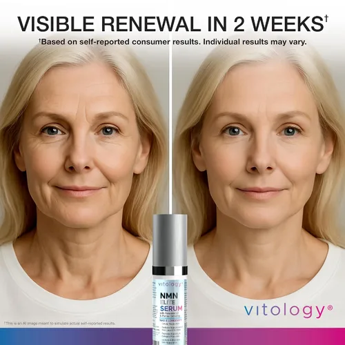 Vista 7 de NMN + suero facial de resveratrol – Renovación celular y fórmula antienvejecimiento con ácido hialurónico, aloe y ginseng – Boost NAD+, hidrata