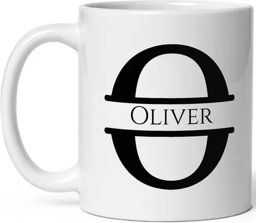Vista 10 de Taza de café personalizada con monograma, letra inicial A personalizada para mujeres, hombres, niñas, niños, papás, mamás amigos, taza de café