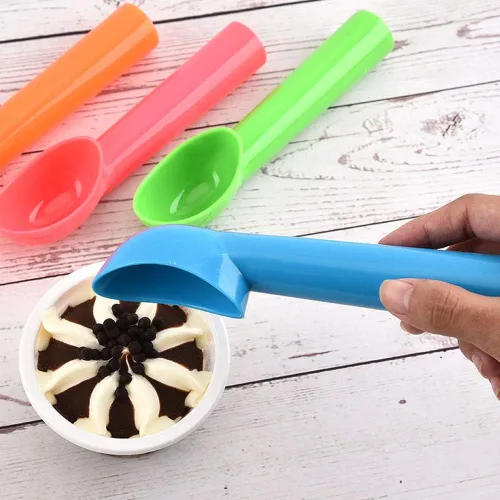 Vista 2 de Cuchara de helado de plástico para frutas, yogur, bola de melón, sorbete, 4