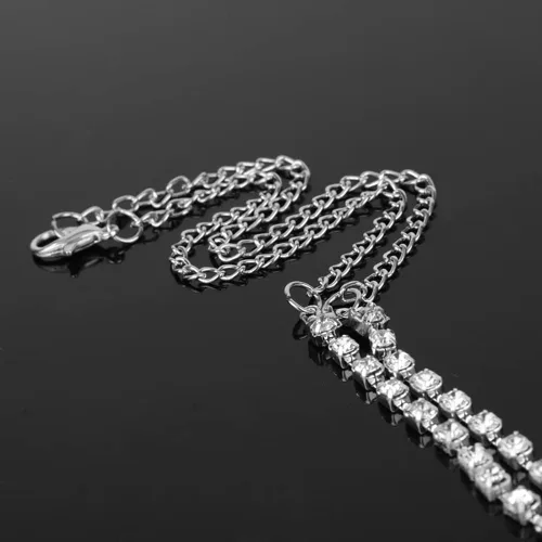 Vista 5 de HEYu jewelry Titanic - Collar en forma de corazón con dije de cristal azul real para mujer esposa