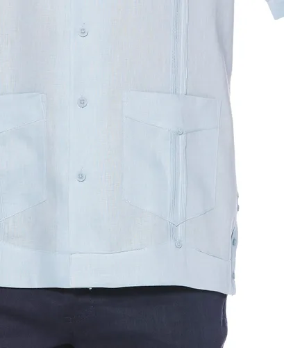 Vista 7 de Cubavera Camisa Guayabera de manga corta con cuatro bolsillos para hombre