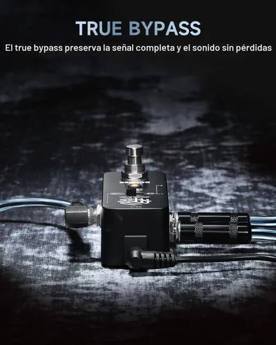 Vista 7 de Donner Pedal de efecto ABY Box, conmutador AB de selector de línea, mini, para guitarra, True Bypass