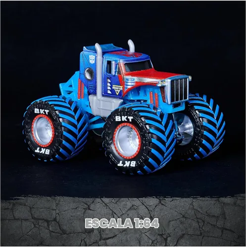Vista 4 de Monster Jam Transformers Monster Trucks Die Cast Vehicle, 1:64 Scale 4-Pack