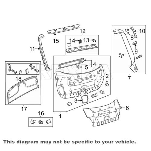 Vista 6 de Rexka Clip de resorte para panel de ajuste metálico, 30 unidades, 0.630 in, compatible con VW Audi 4A0-867-276A 30Pcs