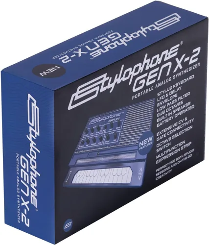 Vista 4 de Stylophone GENX-2 Sintetizador Analógico Portátil con Altavoz Incorporado, LFO, Filtro, Retraso Analógico y Salida CV/Gate Teclado Sintetizador