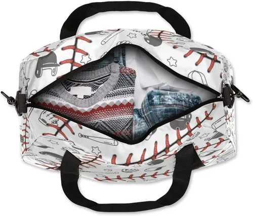 Vista 7 de Bolsa de lona para niños, bolsa de gimnasio deportiva para niños, niñas y adolescentes, bolsa de mano para el fin de semana, bolsa de viaje