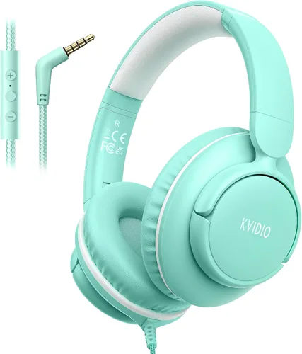 Vista 13 de Auriculares con cable con micrófono, auriculares de 0.1 in con control de Rosa