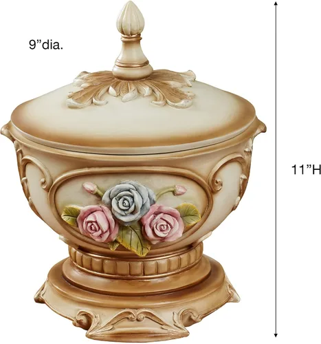Vista 3 de Touch of Class Emmalynn - Cuenco cubierto de rosas multicolor pastel