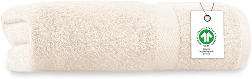 Vista 22 de Toalla de baño de felpa de algodón orgánico de lujo Certificado GOTS y OEKO-TEX Toallas de calidad hotelera premium Tecnología Feather Touch