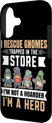 Vista 2 de Garden Lover I Rescue Gnomes Not A Hoarder A Hero Gardener Case for iPhone 17