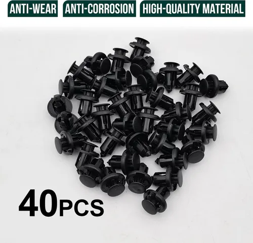 Vista 6 de TOPCNOEM 40 clips para guardabarros de parachoques, kit de tornillos de expansión de clip de guardabarros de 0.394 in compatible con Honda CR-V