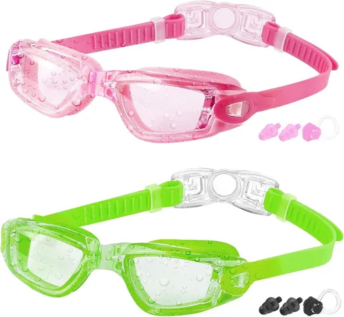 Vista 9 de COOLOO - Gafas de natación para niños, paquetes de 2 gafas de natación para niños y niñas de 4 a 16 años