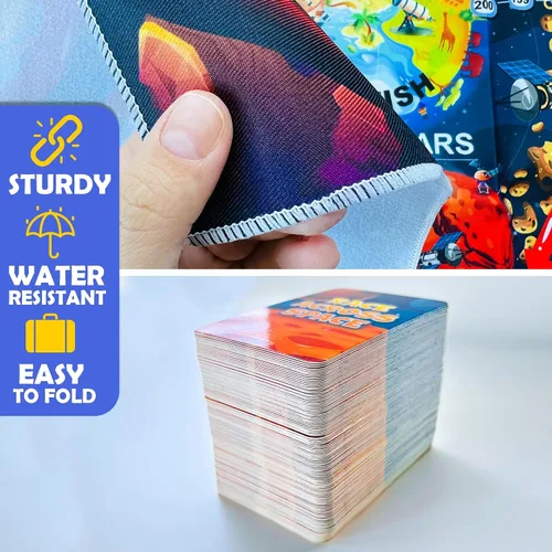 Vista 5 de QUOKKA Juego de Mesa Espacial para Niños de 8-12 años - Juego Familiar Educativo para Adolescentes y Adultos - 130 Tarjetas de Preguntas - Datos