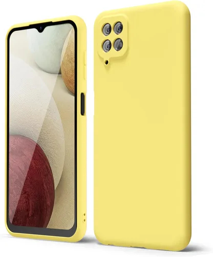 Vista 283 de oakxco Funda para teléfono Samsung Galaxy A12 con agarre de silicona líquida, linda delgada fina suave cubierta de gel de goma TPU lisa para mujeres