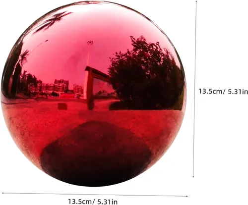 Vista 2 de GANAZONO Bola de espejo de metal decorativa Bola de observación de jardín Bolas reflectantes para exteriores e interiores Dec