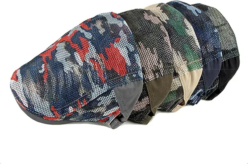 Vista 7 de Newsboy - Gorra de algodón para hombre, diseño de camuflaje, ajustable, ajustable, plano, suave, para caza y golf