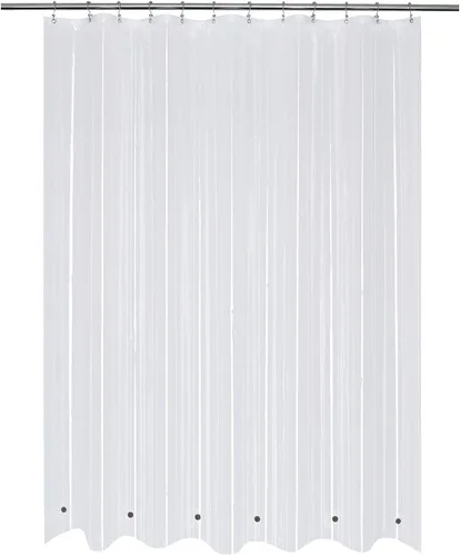 Vista 29 de Cortina de regadera para cabina de ducha 36x72, forro de cortina de regadera de plástico PEVA para baño, ligera e impermeable, 36 x 72, transparente