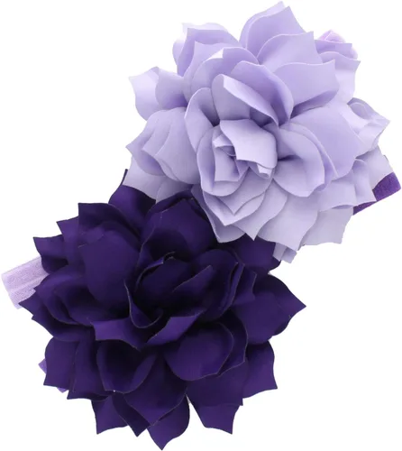Vista 15 de Diademas de flores de pétalos para bebés y niñas, par elástico para niños pequeños