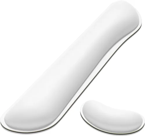 Vista 29 de Dapesuom Reposamuñecas para ratón, soporte ergonómico de espuma viscoelástica para muñeca de ratón, almohadilla de descanso para mano de cuero tipo