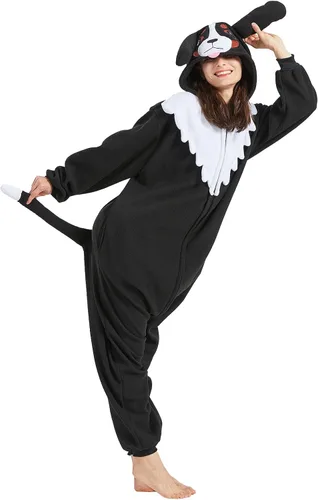 Vista 5 de BETIFUHOM Pijama unisex para adultos, disfraz de Halloween y Navidad, cosplay para mujeres y hombres